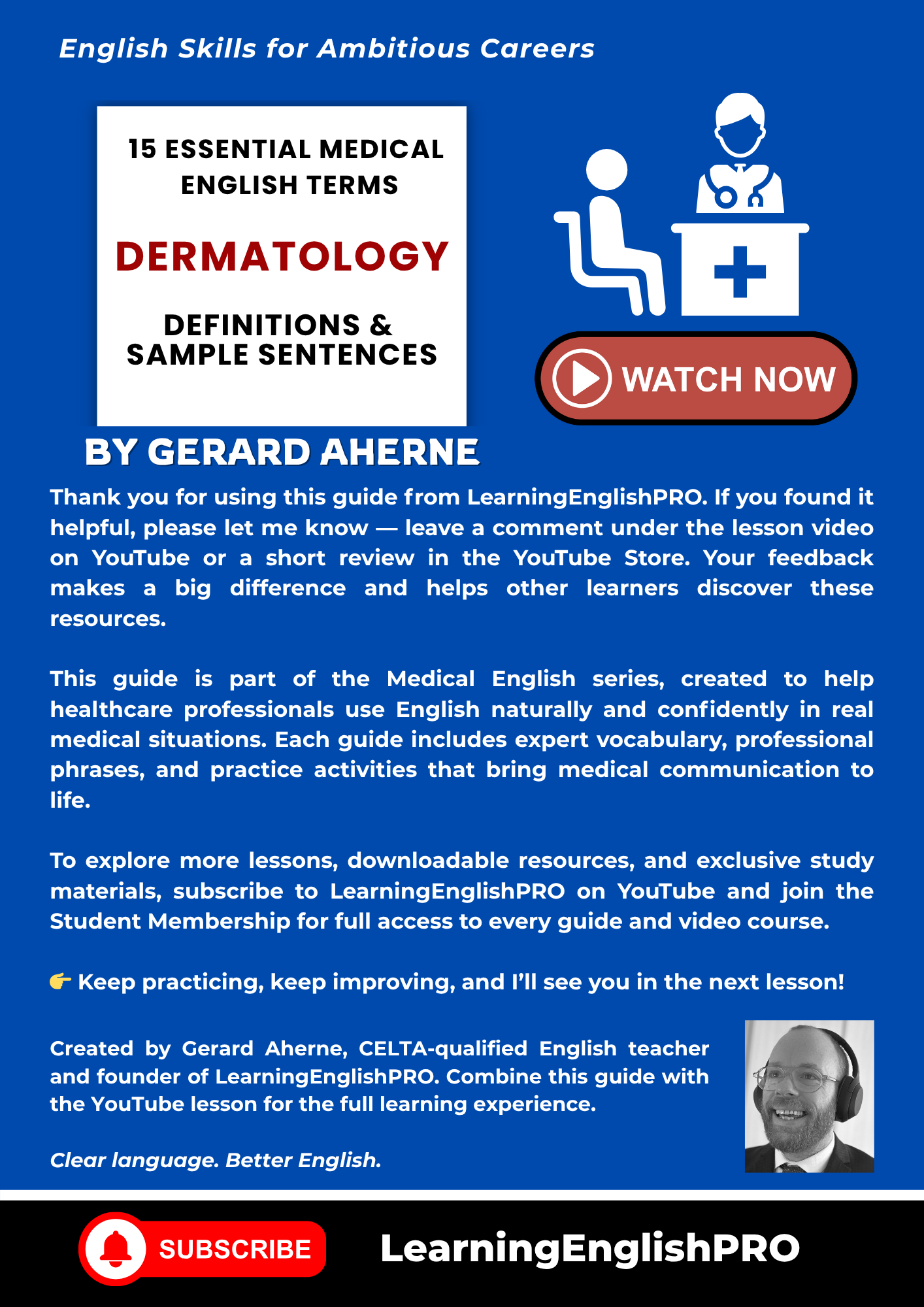 Dermatology English: Essential Medical Vocabulary Guide