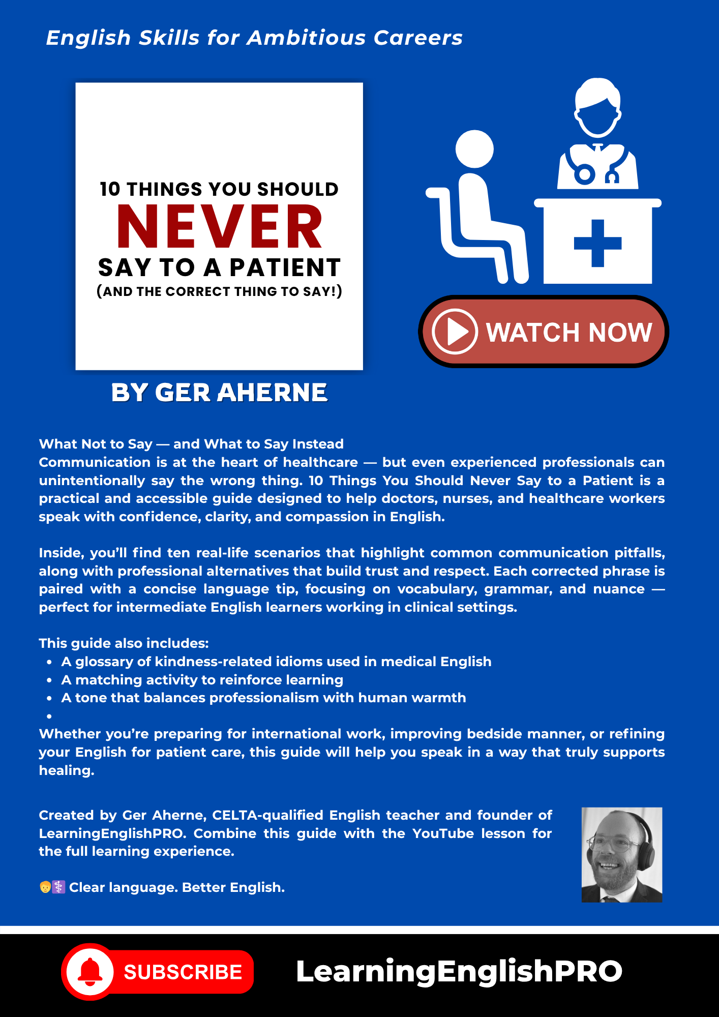 10 Things You Should Never Say to a Patient – Medical English Guide (PDF)