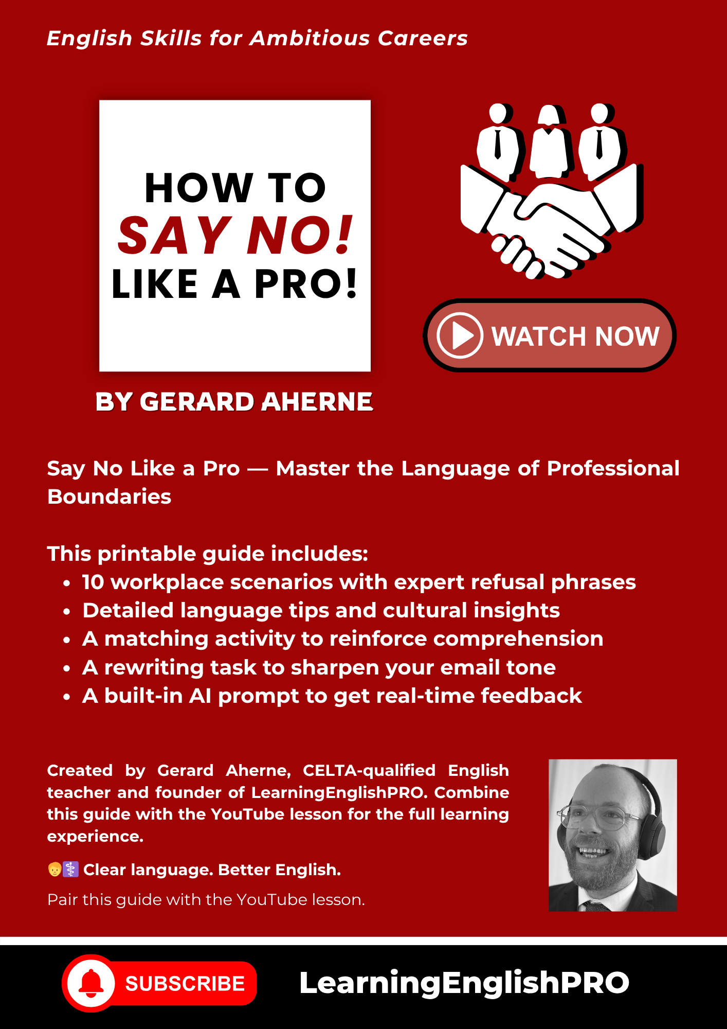 How to SAY NO! Like a PRO in Business English – PDF Guide
