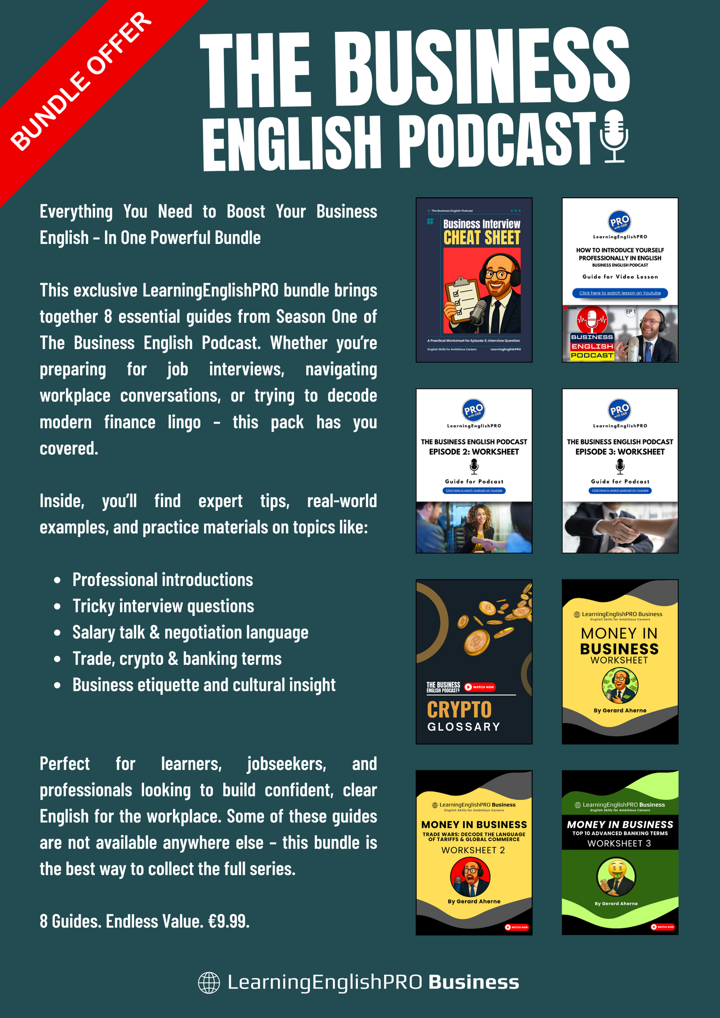 The Business English Podcast – Complete Season One Guide Bundle (8 PDFs)