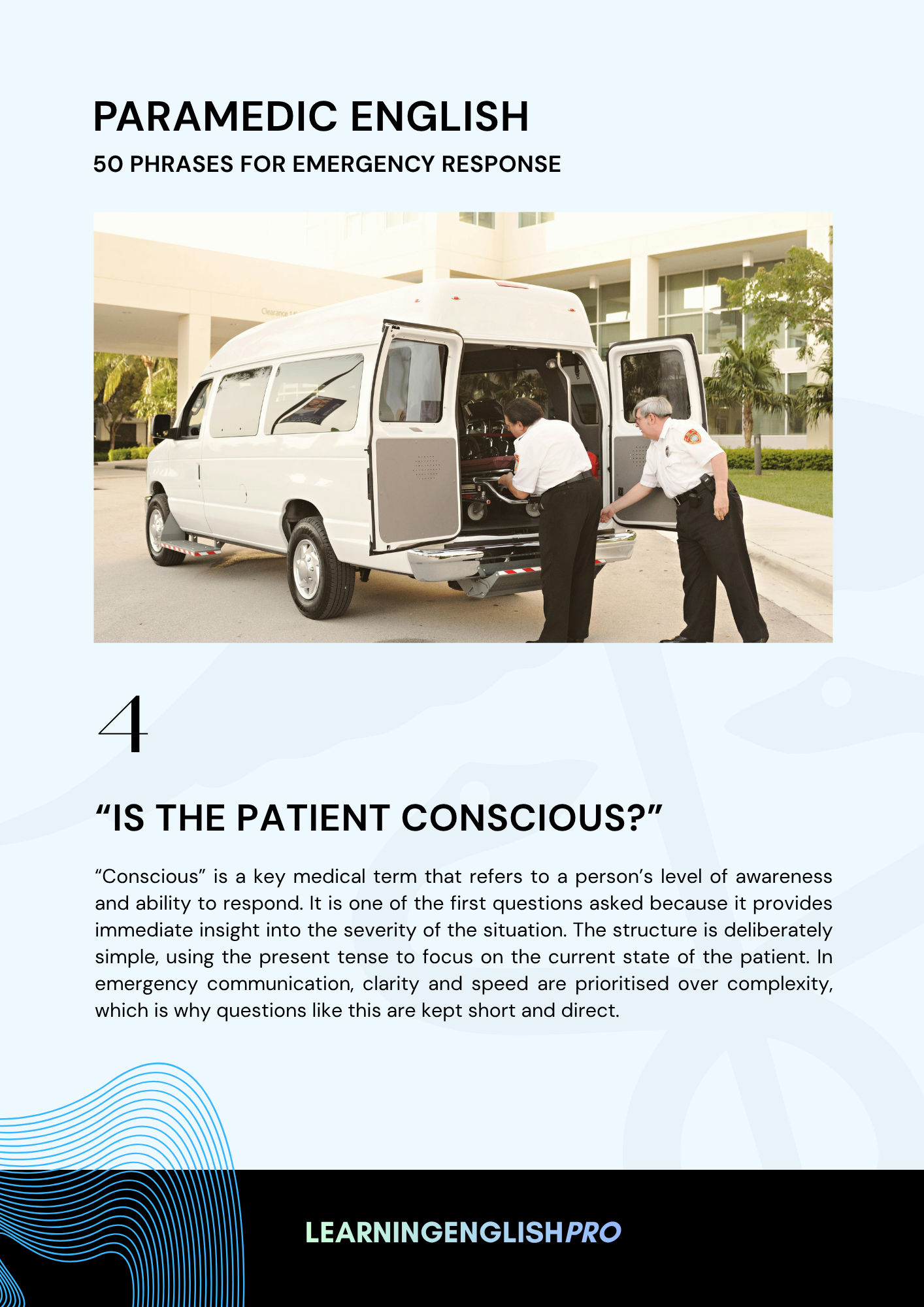 Paramedic English: 50 Emergency Response Phrases (With Video Lesson)