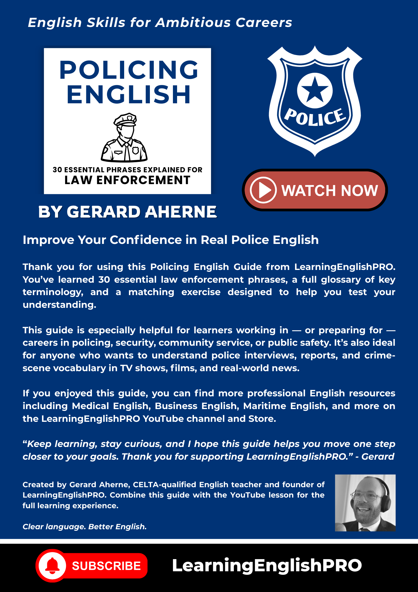 Policing English: 30 Essential Law Enforcement Phrases – LearningEnglishPRO