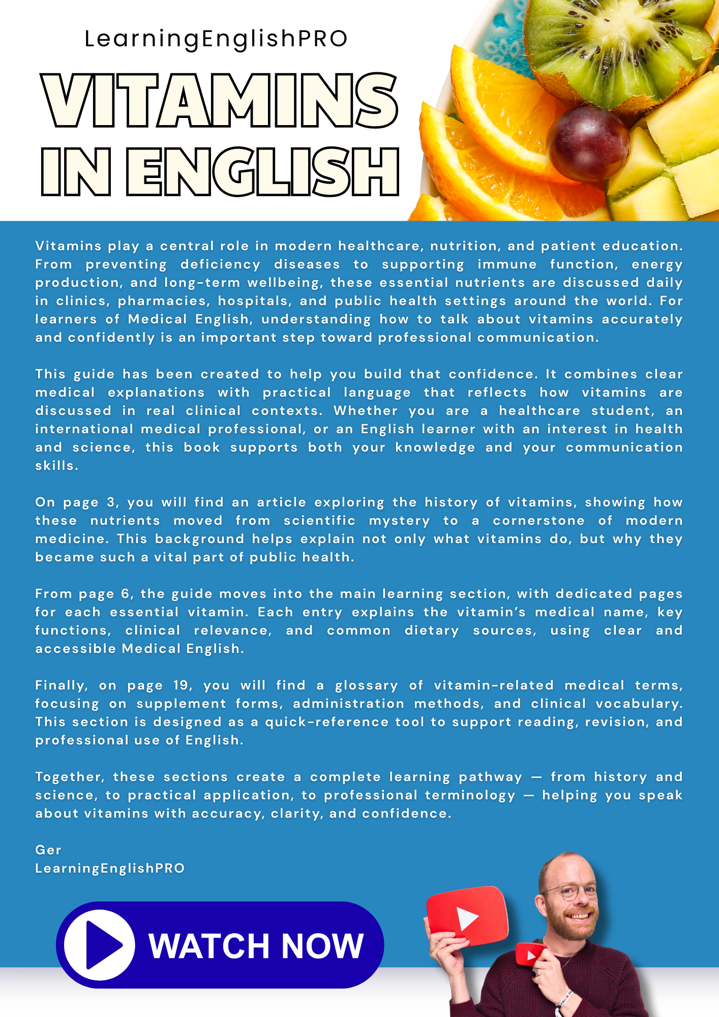 Vitamins in English – Medical English Guide for Healthcare & ESL Learners