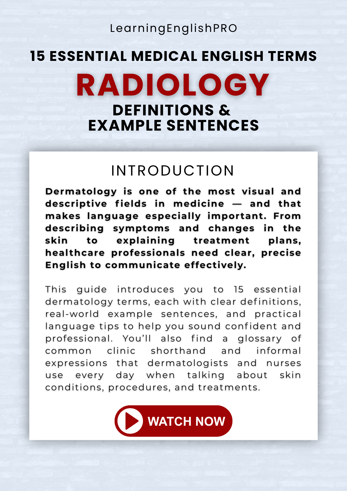 Dermatology English: Essential Medical Vocabulary Guide