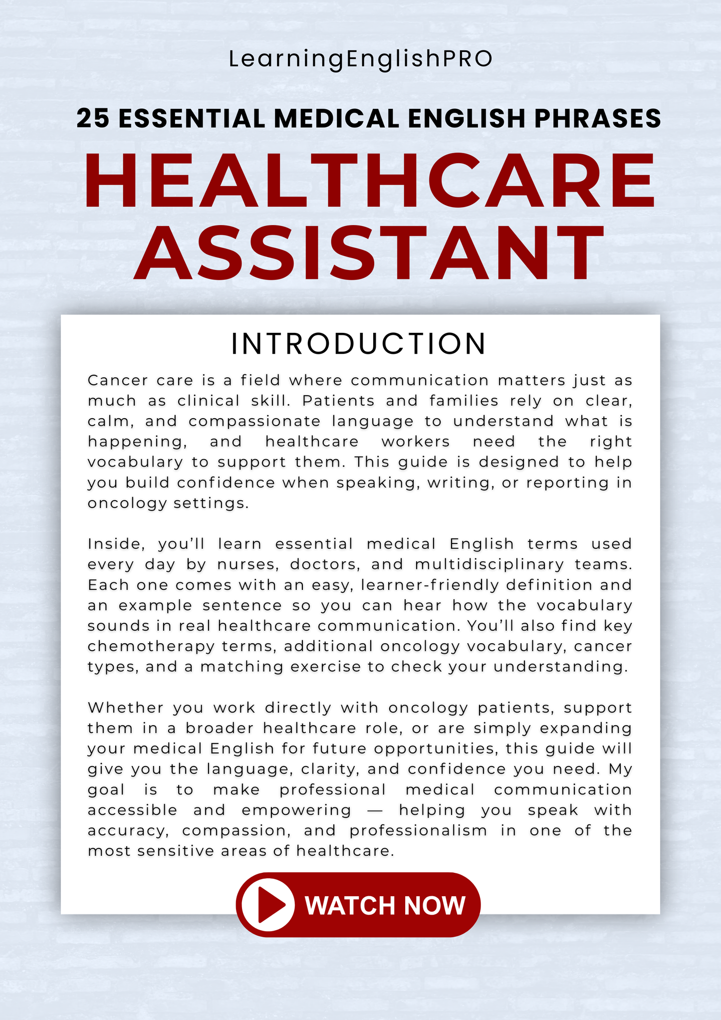 Oncology English Vocabulary Guide (Medical English PDF)