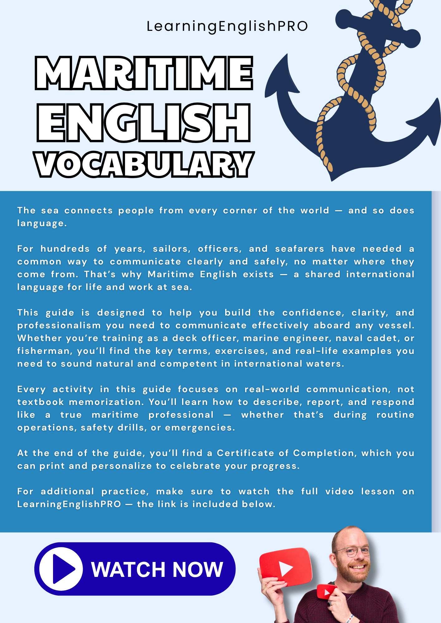 Maritime English Vocabulary Guide – Learn Professional English for Life at Sea