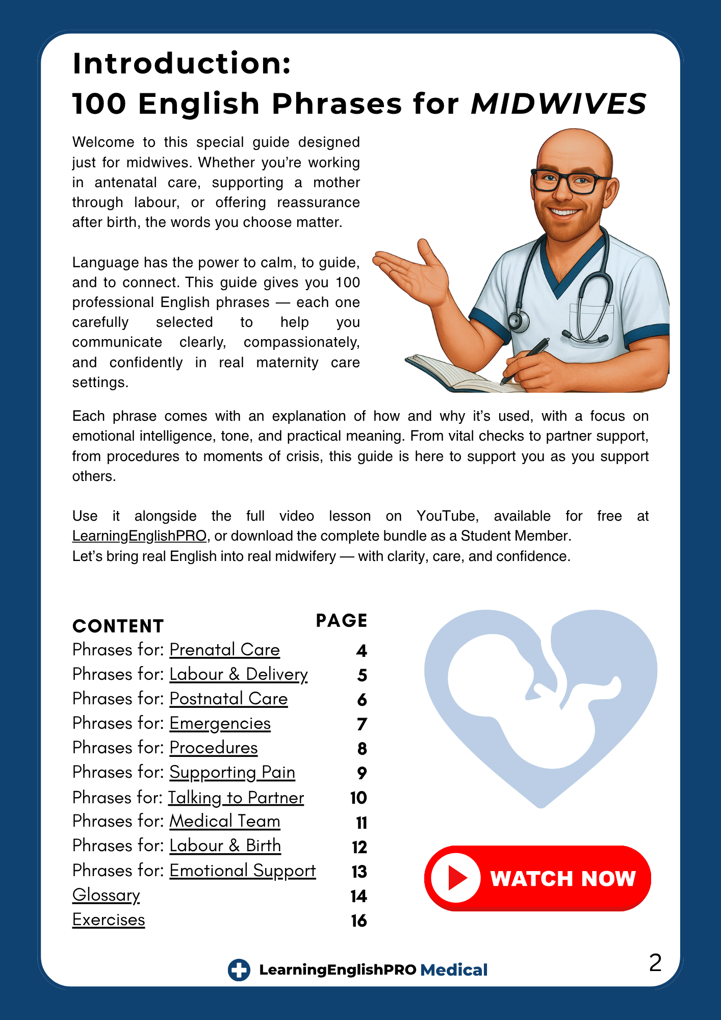 100 English Phrases for Midwives – PDF Guide