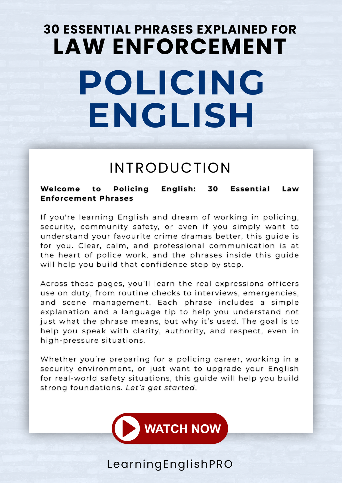 Enforcing English Language Policing English: 30 Essential Law Enforcement Phrases – LearningEngli ...