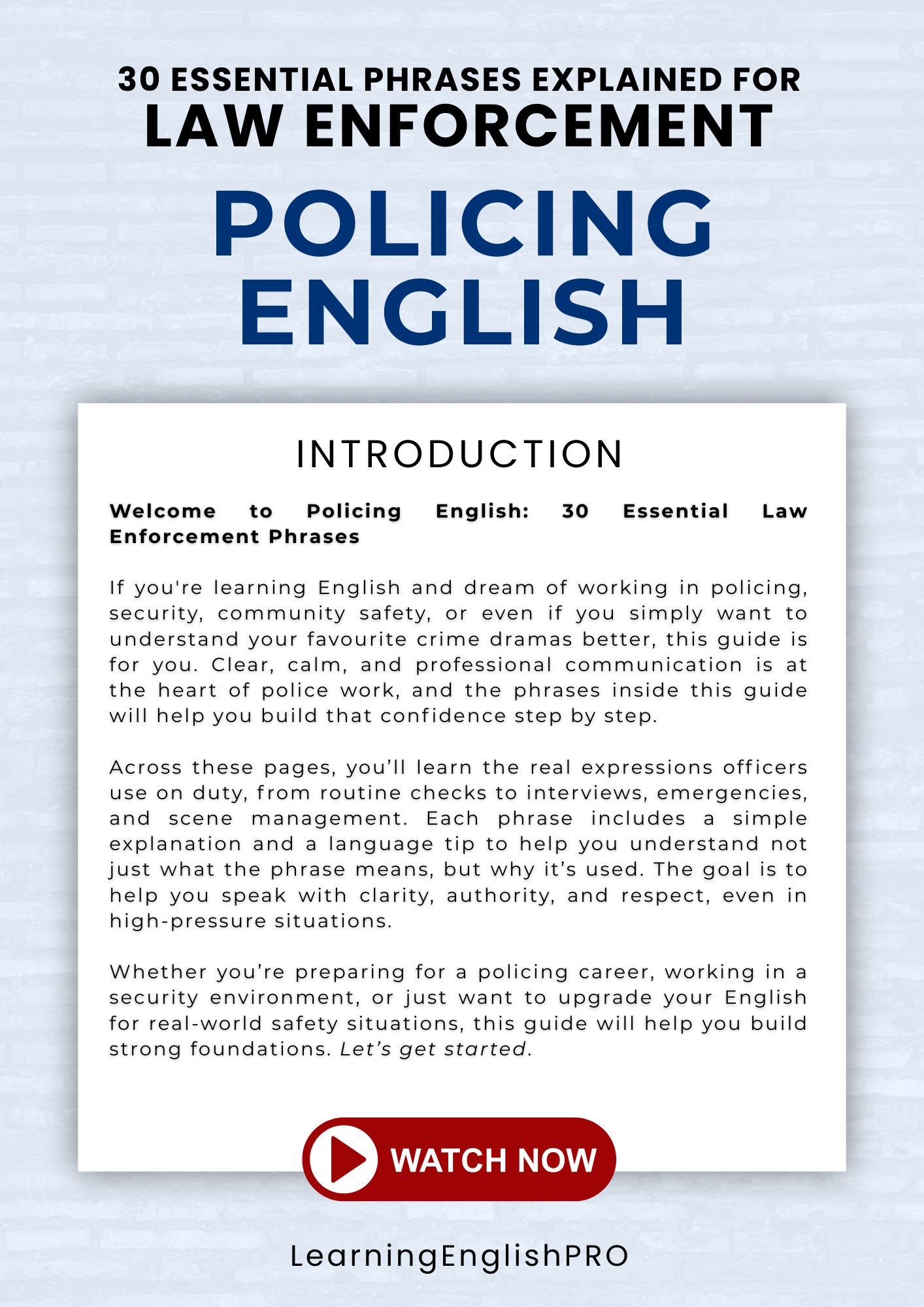 Policing English: 30 Essential Law Enforcement Phrases – LearningEnglishPRO