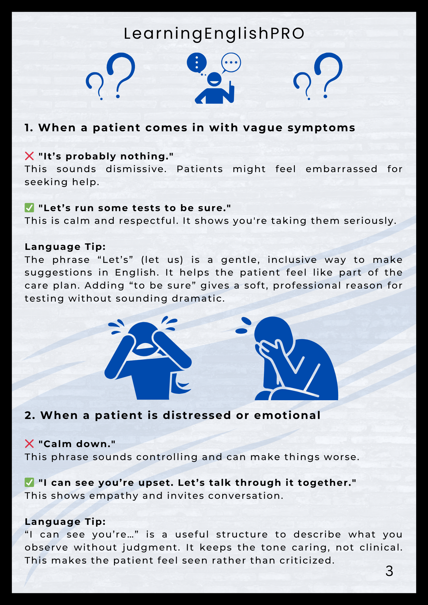 10 Things You Should Never Say to a Patient – Medical English Guide (PDF)