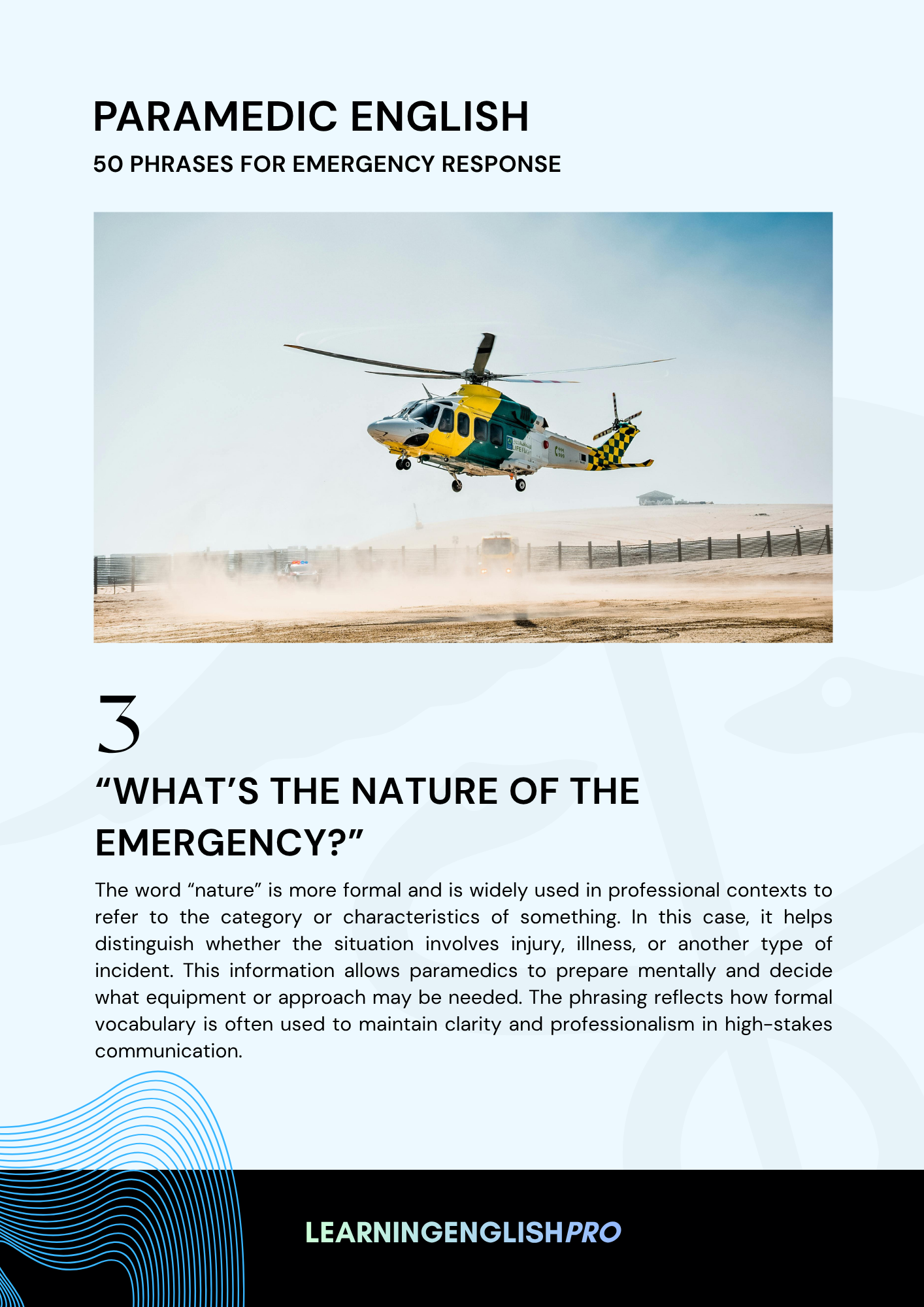 Paramedic English: 50 Emergency Response Phrases (With Video Lesson)