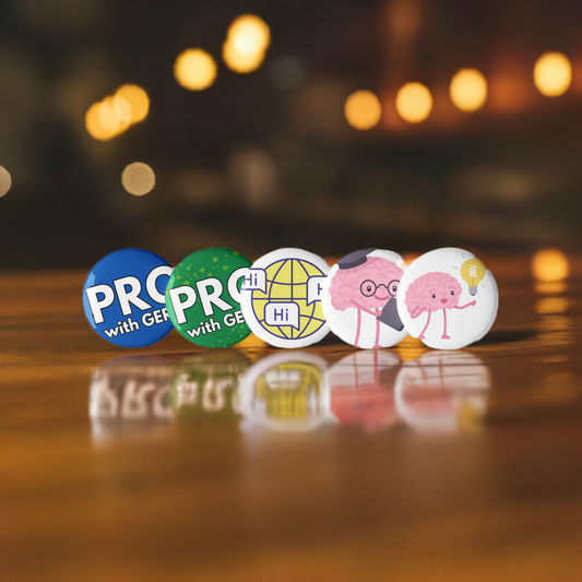 Set of LearningEnglishPRO pin buttons