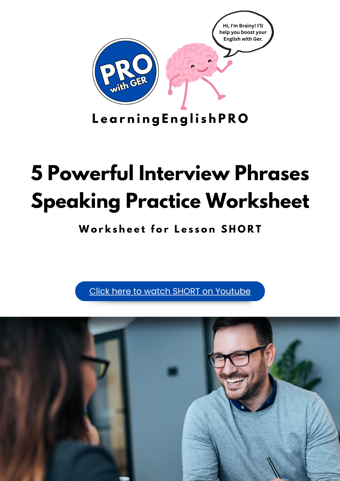 5 Powerful Interview Phrases – English Speaking Practice Worksheet (PDF)